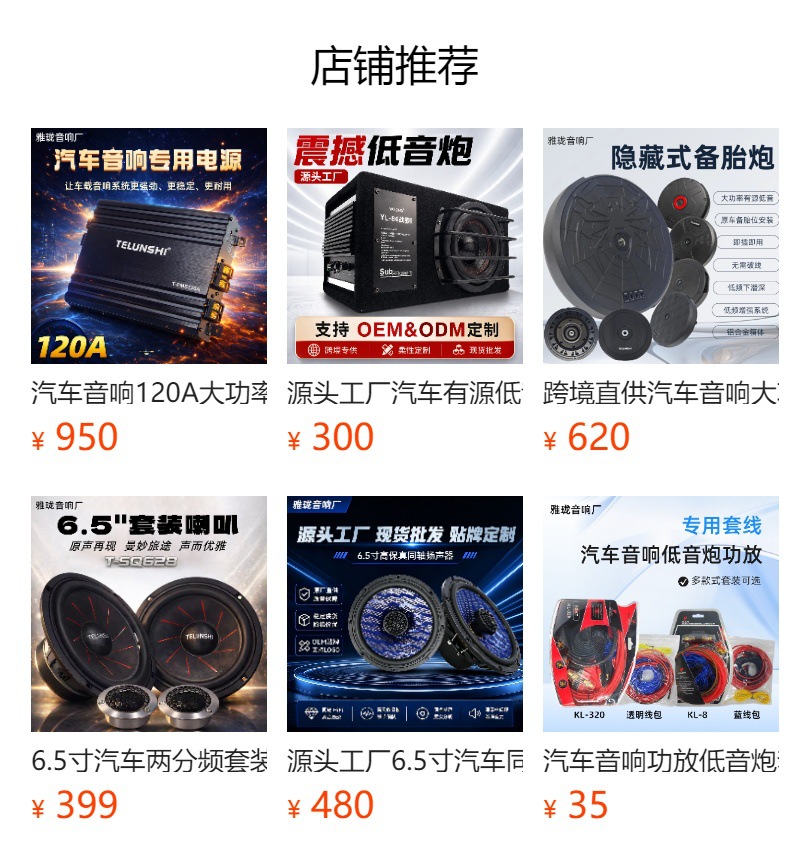 8/ 10inch Car-Mounted Ultra-Thin Subwoofer, Active Under-Seat Heavy Bass Car Audio Upgrade, Factory Direct Supply