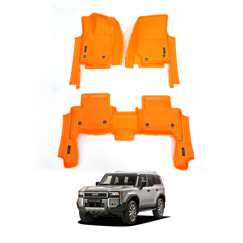 Costura transfronteriza Toyota Prado Overbearing Lc250 coche naranja alfombrilla especial Prado inyección impermeable