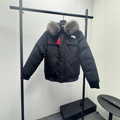 跨境外贸热卖北家防风工装棉服 男士户外运动刺绣标连帽毛领棉服