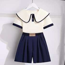 女童夏装套装儿童夏季新款洋气中大儿童时髦休闲女孩运动短裤童装