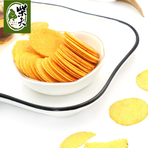 Chaifu non-fried thin crispy corn crisps multi-flavor seaweed pepper salt tomato spicy whole grain potato chips snacks