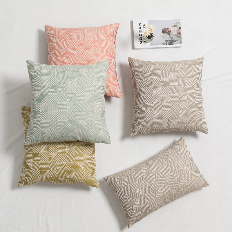 New Polyester Cotton Jacquard Pillow Sofa Cushion Bedside Cushion_voghion.com