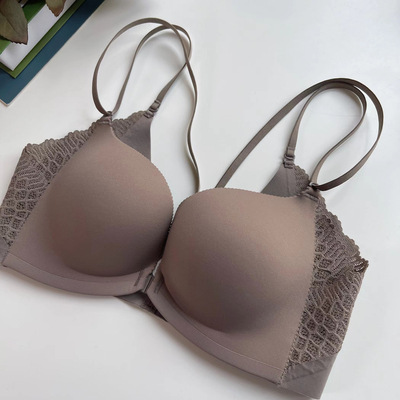 2022 nuevo verano frente hebilla pequeño pecho push up belleza correa de la ropa interior cruzada las mujeres pull up colección sujetador del pecho