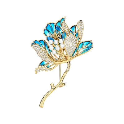 Yaxa sancaqları – Luxury Begonia Flower Brooch