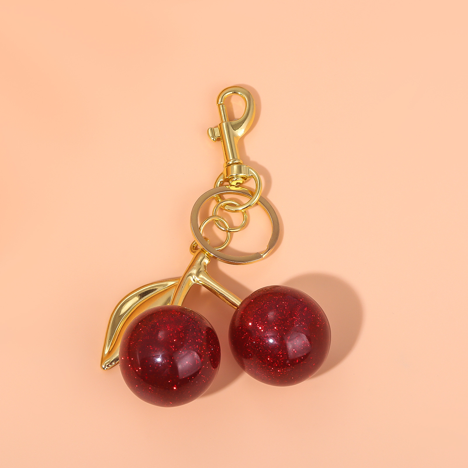 64g Weight Bag Pendant, Keychain Classification 1 Piece Quantity Holiday, Banquet, Travel Occasion Plastic, Resin Material Christmas Festival Cherry Pattern Fruit/Food, Plating Design Elegant, Hip-Hop, Simple Style Style 1 Piece Elegant Hip-Hop Simple Style Cherry Plastic Resin Fruit/Food Plating Christmas Bag Pendant Keychain 3