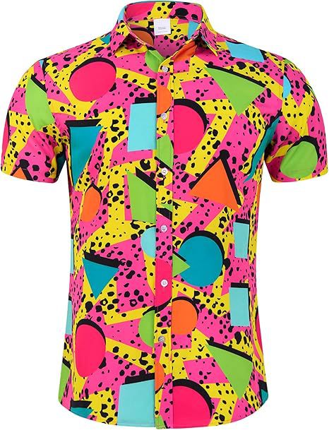 Divertido animal lindo 3D impresión digital hombre calle suelta salvaje manga corta solapa botón camisa hawaiana