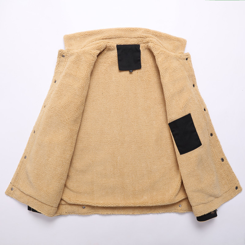 Men's Fleece-lined Workwear Jacket Casual Spring Autumn Blazer_voghion.com