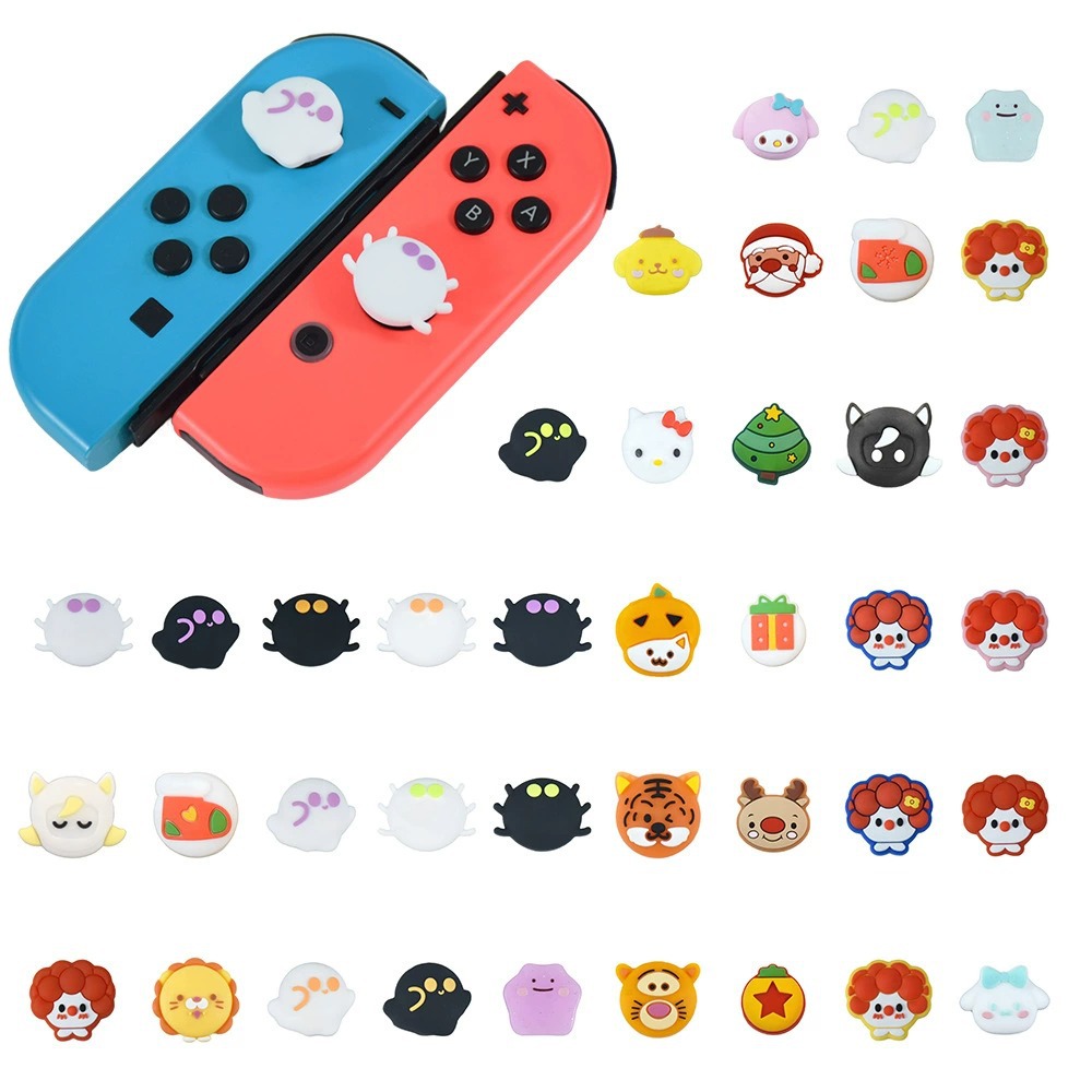 Suitable for Switch Rocker Cap Oled 3D Cartoon Keycap Lite Game Handle Silicone Anti-Slip Protective Cap