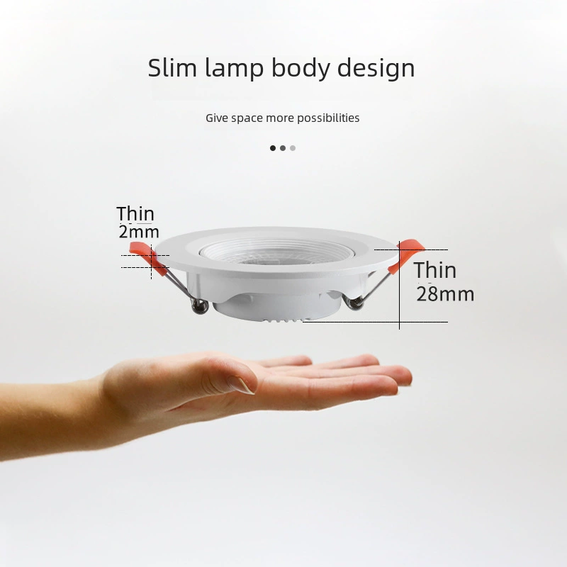 Ultra thin LED ceiling light, ceiling spot lighting for living room, plastic lights for corridor, 5W