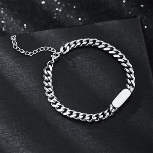 Titanium Steel Trendy Bracelet Female hiphop Ha Bend Couple Fashion Simple Personality Student Cold Style Bracelet Female Accessories