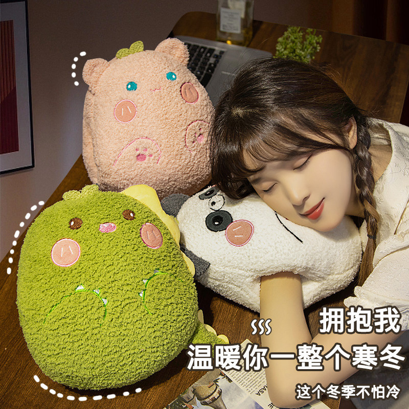 Cartoon winter pillow for students for sleep
