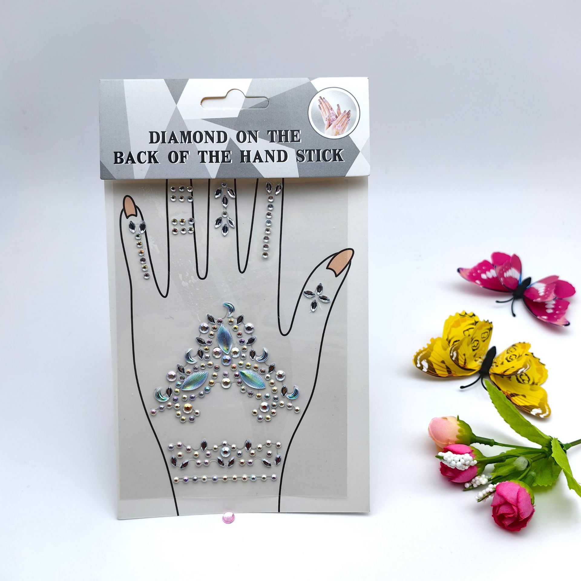 Nueva mano transfronteriza pegatinas decorativas acrílico música Festival Navidad joyería rhinestone manicura uñas pegatinas princesa