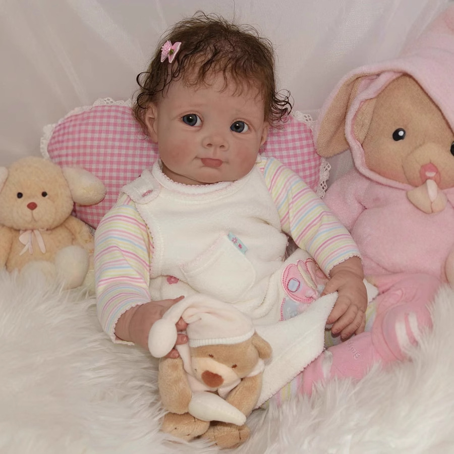 NPK 22 pulgadas muñeca reborn kit conjunto completo con cuerpo y ojos BIBY