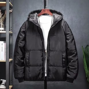 2024 new simple all-match trendy thickened cotton-padded jacket men's autumn and winter fashionable niche trendy brand cotton-padded jacket trendy cotton-padded jacket