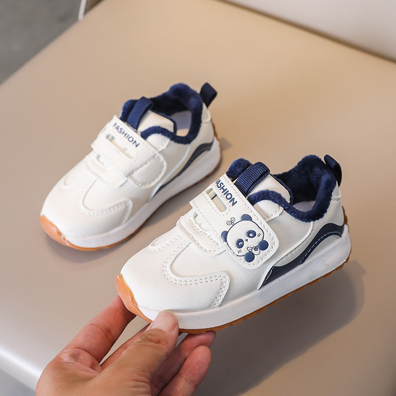 Children's Fleece Lined Sneakers Autumn Winter New Style Warm Functional Toddler Shoes For Boys And Girls_voghion.com