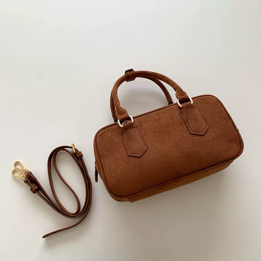 秋冬麂皮绒包包潮流跨境新款单肩小方包时尚复古手机斜挎小手拎包