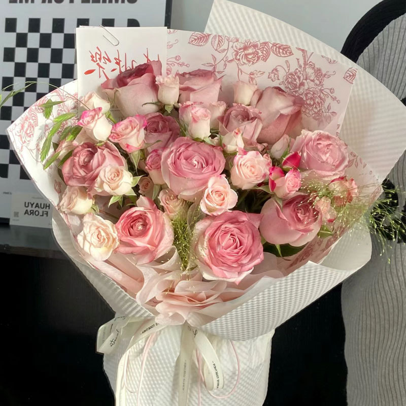 Huaxi tarde té negro retro papel de embalaje de Sydney flores flores ramo de flores artesanal papel de fusión a mano al por mayor