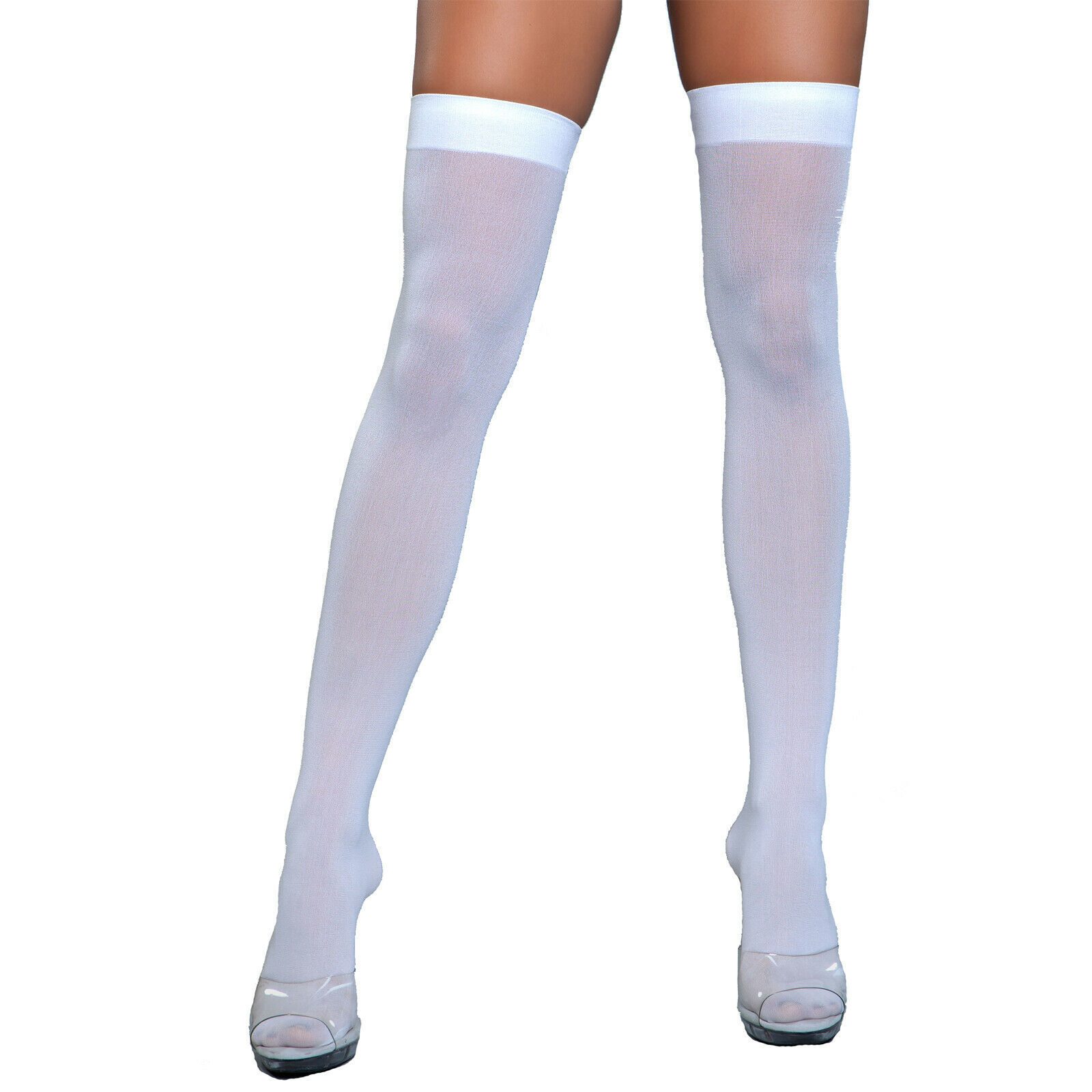 Sexy Bow Medias Blancas Medias de Halloween vestido de fiesta medias de arco medias fluo