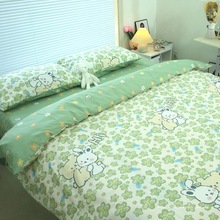 简约高端纯色四件套纯棉全棉奢华宿舍三件套床单被套床上用品