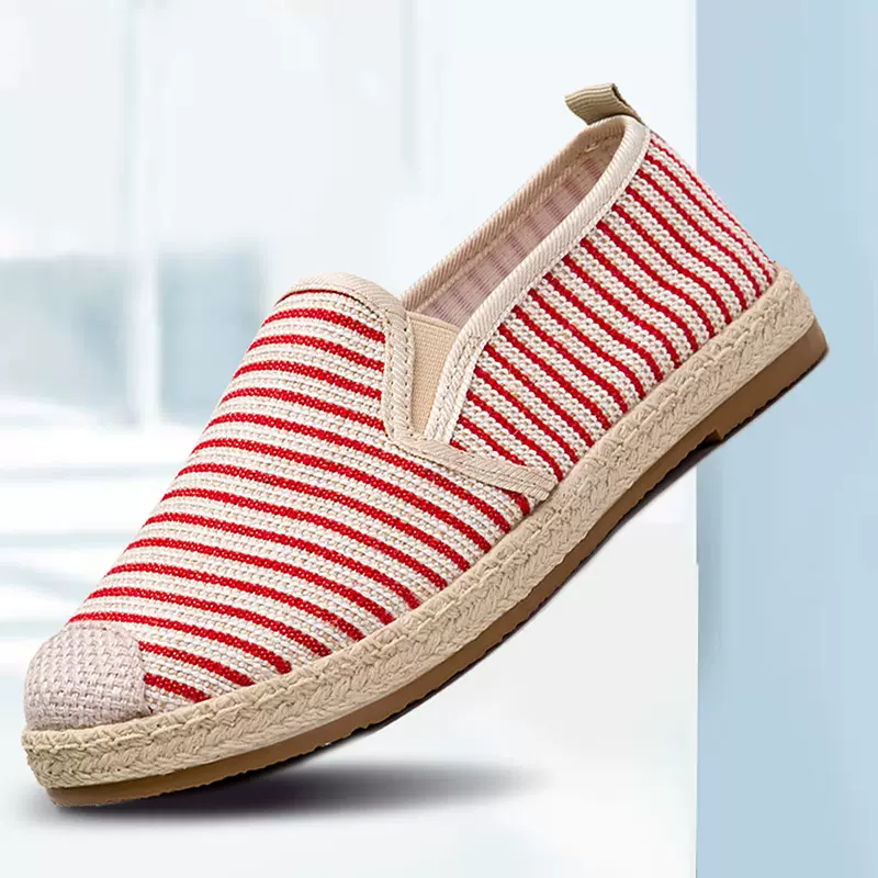 女士渔夫鞋时尚韩版休闲鞋女2023夏季新款现货批发一脚蹬女士布鞋