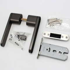 意式極簡門鎖臥室門鎖室內生態門鎖 鑲嵌門板輕奢靜音磁吸房門鎖