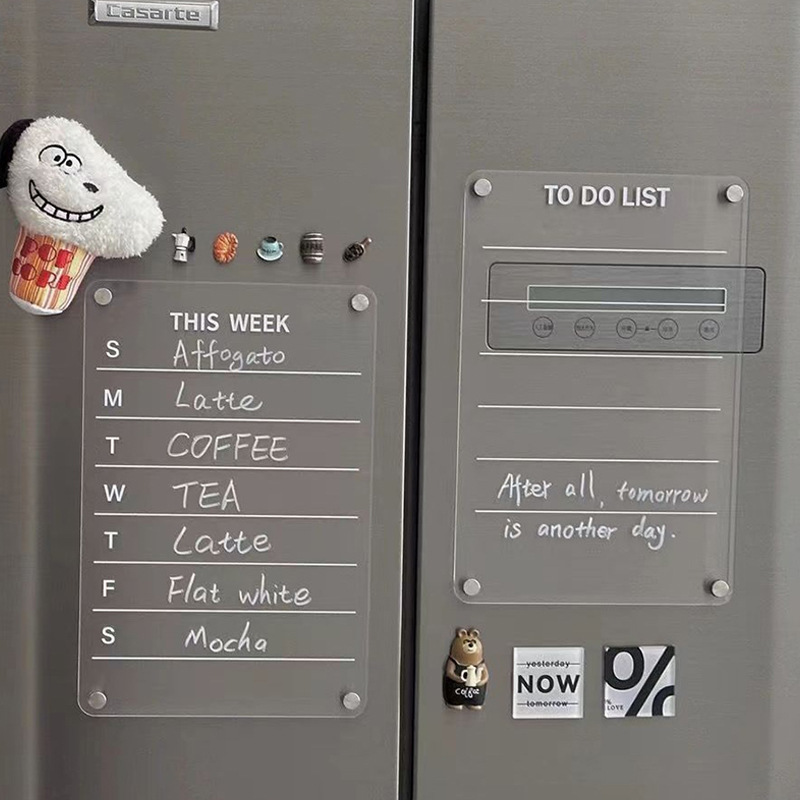 Plan de calendario de Amazon Tablero de mensajes magnético Etiqueta del refrigerador Tablero de notas de acrílico transparente Personalización de acrílico image 1