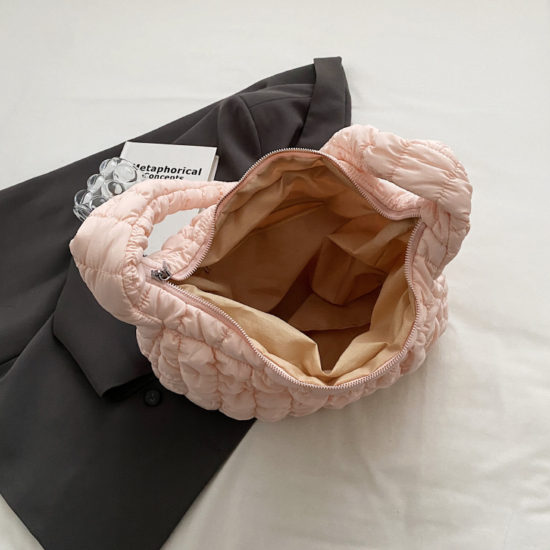 Popular Women's 2023 New Personalized Design Pleated Cloud Large Capacity One Shoulder Crossbody Tote Bag_voghion.com