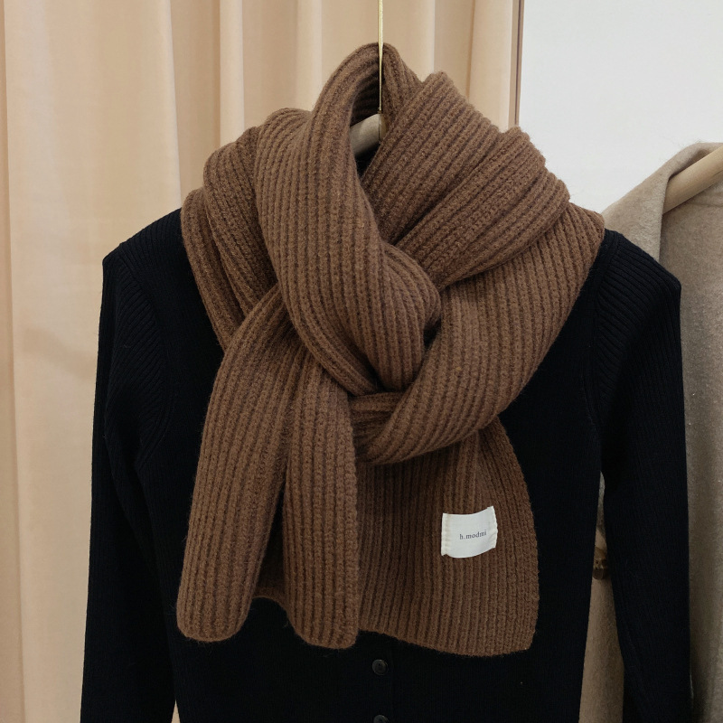 Solid color knitting [mocha color]