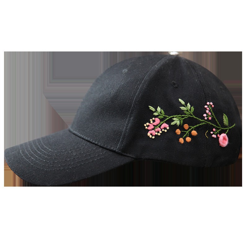 Hecho a mano sombrero hombres y mujeres bordado DIY producción material paquete Lu bordado regalo creativo para novio sol sombrero