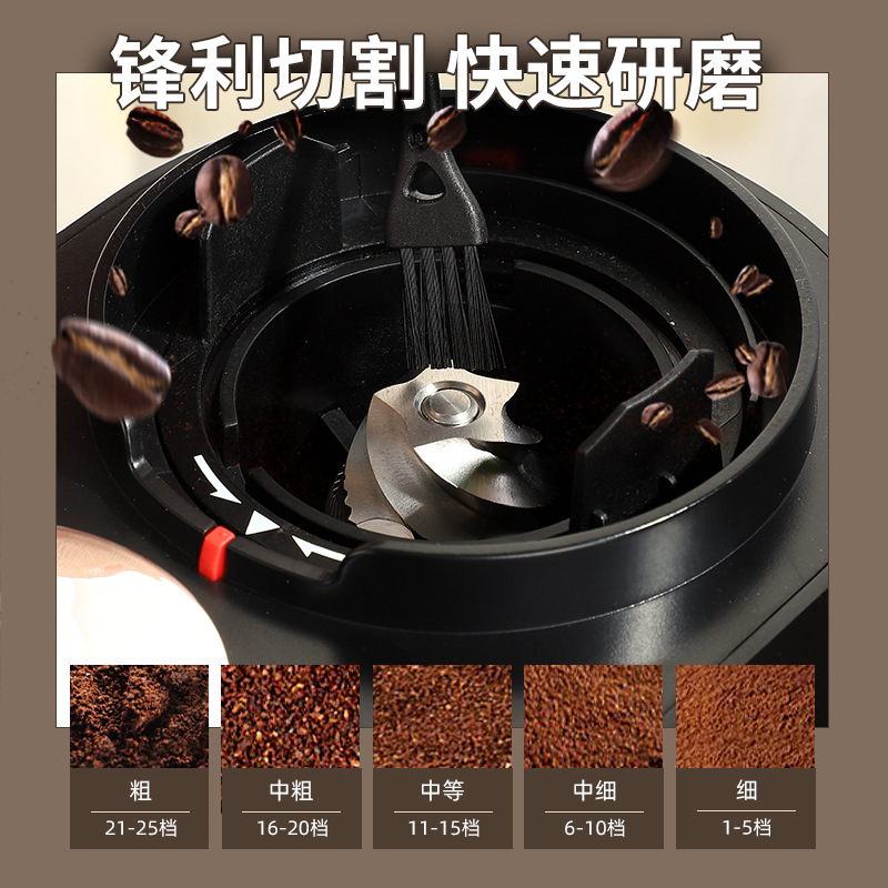 Molinillo de café eléctrico, pequeña máquina de café expreso, molinillo de granos de café para el hogar, molinillo completamente automático