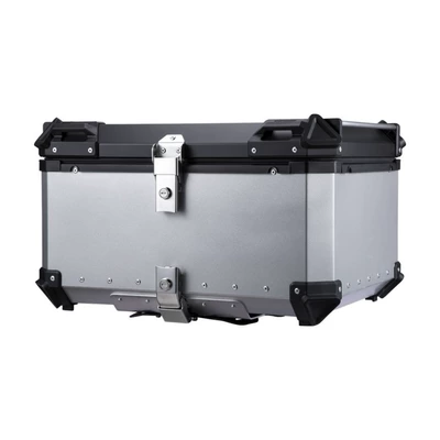 Motorcycles, Aluminum Alloy Detachable Side — Motorcycle trunk - 65l-flat-silver