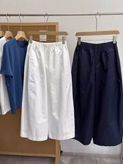 松紧高腰气球裤女2025夏季宽松学生党遮胯显阔腿情侣装休闲长裤