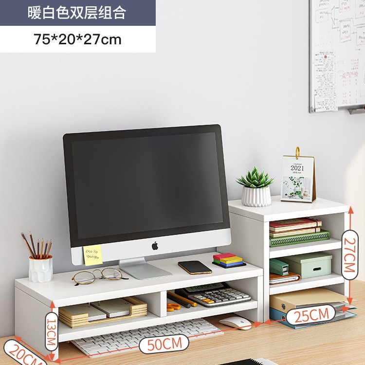 Escritorio portátil estante de aumento dormitorio buena oficina monitor de escritorio escritorio estante almacenamiento