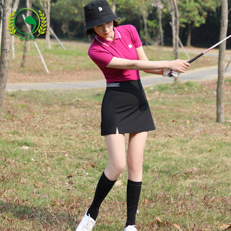G-LIFE Golf Clothing Women's Suit Quick-drying Short-sleeved T-shirt Summer Clothing New Women's Short Culottes Fashion Slim-fit