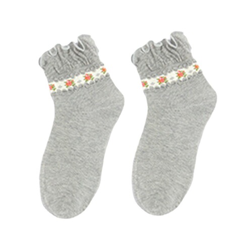 Autumn and winter combed cotton socks for women, loose maternity socks, comfortable and warm confinement socks, versatile lace sleeping socks for women