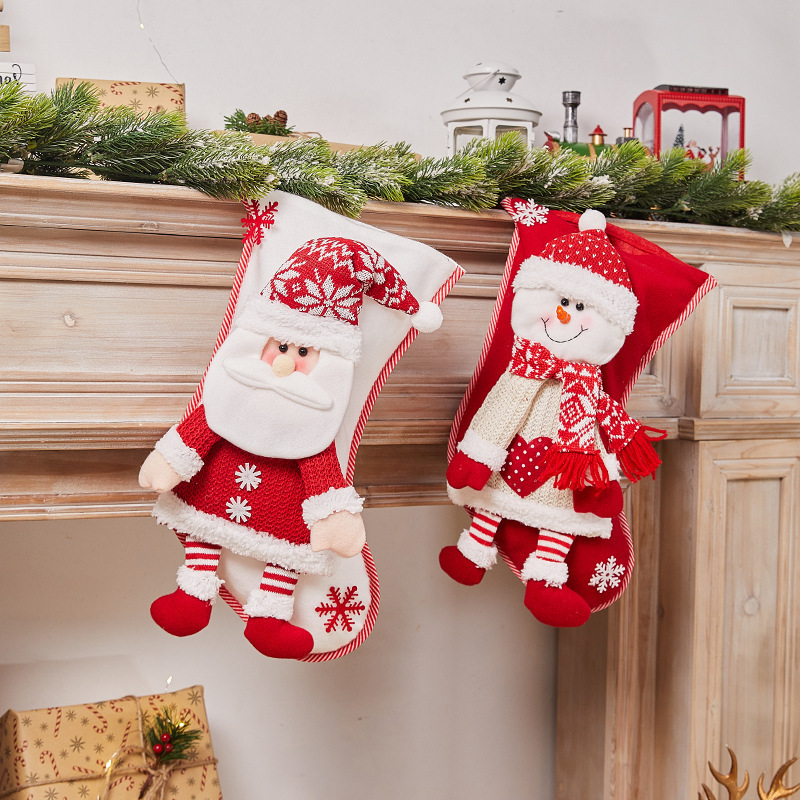 クリスマス装飾用品サンタクロース子供靴下クリスマスツリーペンダントクリスマス靴下プレゼント袋趙之李|undefined