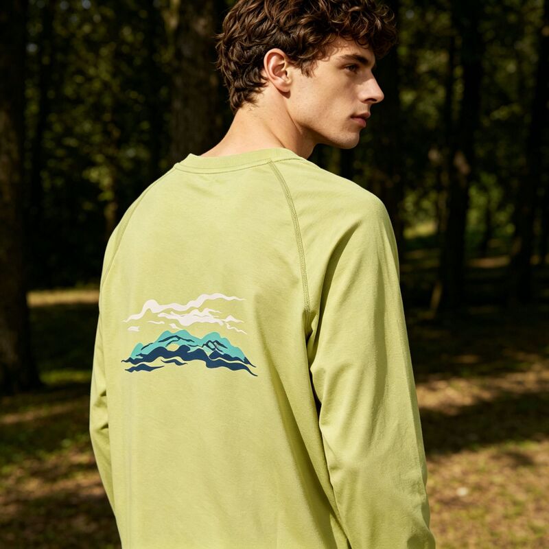 Gray Shell Merino Wool Men's Long-Sleeved Printed Quick-Drying Shirt for Outdoor Sports Moisture-Wicking and Cooling Merino T-Shirt Gray Shell Merino Wool Men's Long-Sleeved Printed Quick-Drying Shirt for Outdoor Sports Moisture-Wicking and Cooling Merino T-Shirt