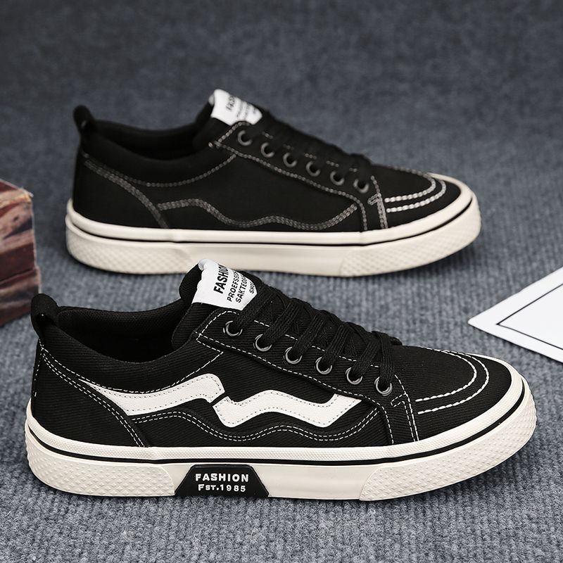 大码帆布鞋男士夏季新款鞋子防滑运动厚底滑板鞋学生休闲透气男鞋