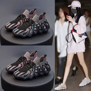 情侣款袜子鞋女2026春季新款韩版学生透气运动鞋女跑步飞织450-7