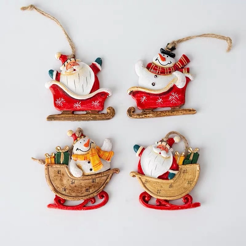 Christmas Fashion Santa Claus Snowman Resin Party Hanging Ornaments 1 Piece display picture 4