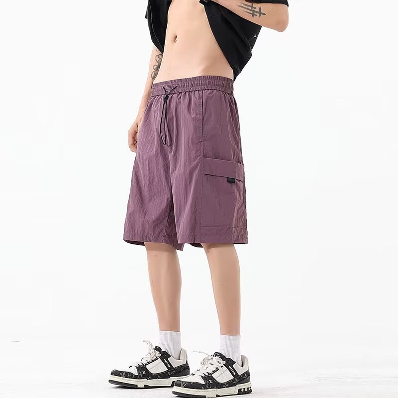 Trendy Colorful Shorts Summer Quick-Dry Loose Versatile Men's Cargo Casual Shorts Multi-Pocket