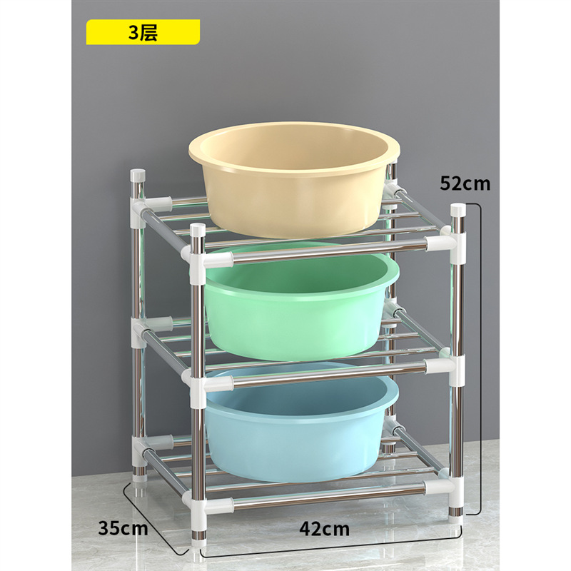 Estante Organizador de Lavabos de Acero Inoxidable Multicapa para Baño image 9