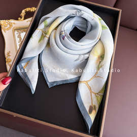 小方巾丝巾女搭配衬衫职业护颈系脖防晒围脖子领巾发带薄纱巾围巾