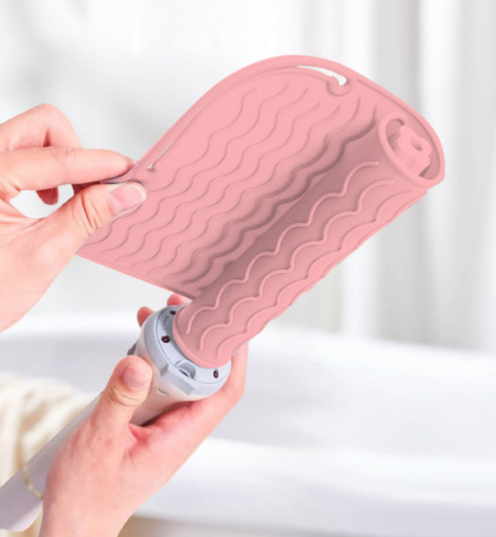 理美容ツール、ストレートヘアアイロン、シリコン断熱パッド、ヘアアイロン断熱カバー、ヘアサロン専用電気スプリント、滑り止め・火傷防止パッド|undefined