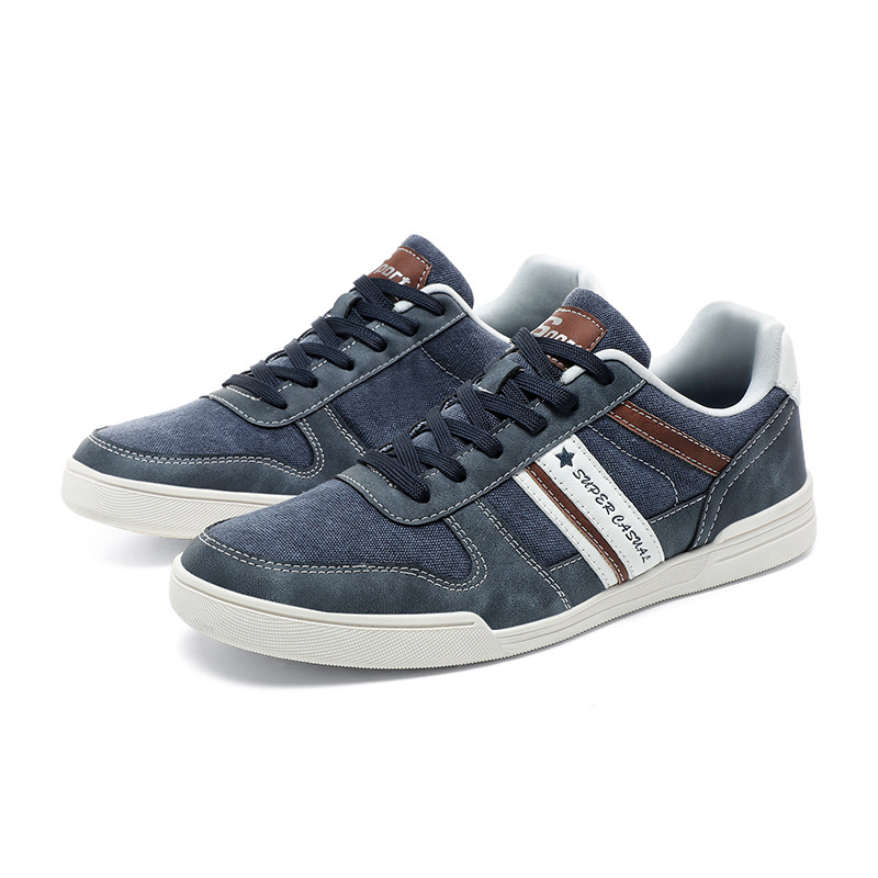 Comercio exterior 48 zapatos casuales de moda de hombre jeans skate zapatos deportivos de altura baja de suela gruesa zapatos de moda británicos