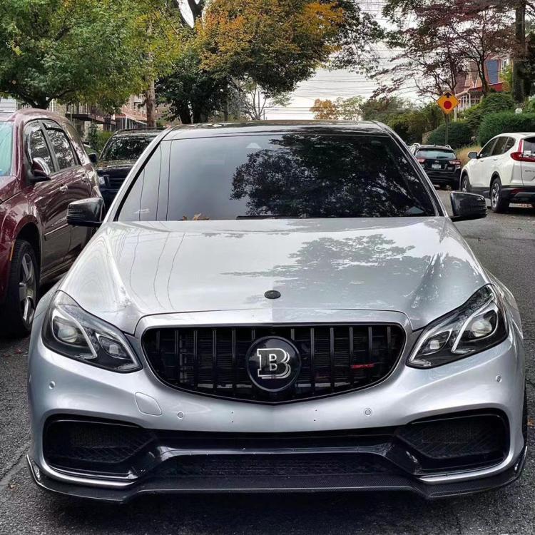 Suitable for Mercedes-Benz E-Class W212 Modification to E63 Front and Rear Bumpers, Carbon Fiber Front Lip, Side Skirts, Rear Lip, Rear Wing, and Hood