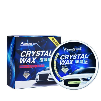 FantasticXml crystal wax car paint solid wax coating wax hard wax palm wax suit waxing car wax (Car wax) - blue-250-ml-set-box-single-box-without-accessories