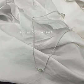 WXLSTUDIO 7/13 10:00螺旋吊坠锁骨链 小众轻奢蛇骨项链