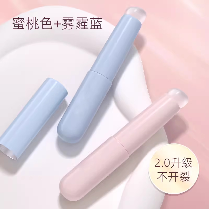 Q cepillo de labios de silicona suave con tapa cepillo de mascarilla de labios portátil lápiz labial especial mini lápiz labial de punta redonda cepillo de maquillaje