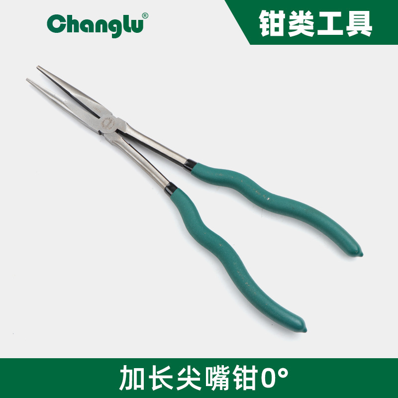 长鹿手动钳尖嘴钳厂家加长电工钳加长钳尖咀钳多用11寸16寸批发